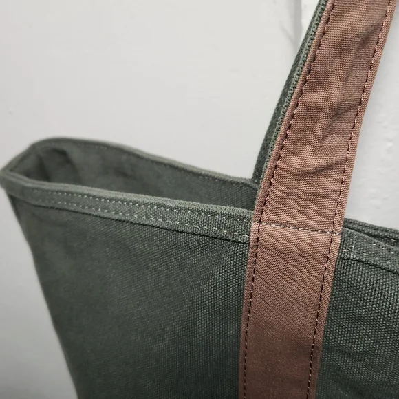 Orvis Forest Green and Tan Fishing Tackle Canvas Tote - Picture 3 of 9
